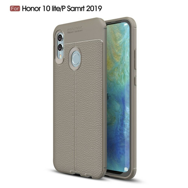 

Защитный чехол Deexe Leather Cover для Huawei P Smart (2019) / Honor 10 Lite - Grey