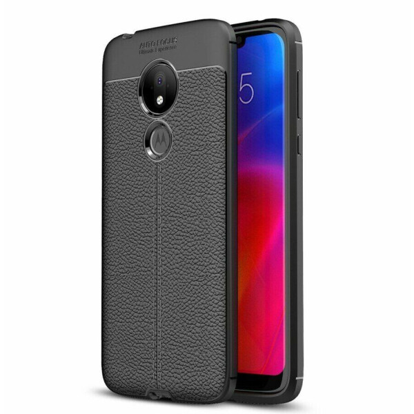 

Защитный чехол Deexe Leather Cover для Motorola Moto G7 Power (XT1955) - Black