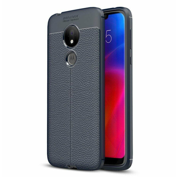 

Защитный чехол Deexe Leather Cover для Motorola Moto G7 Power (XT1955) - Dark Blue