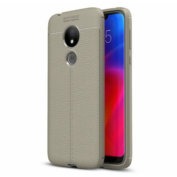 

Защитный чехол Deexe Leather Cover для Motorola Moto G7 Power (XT1955) - Grey