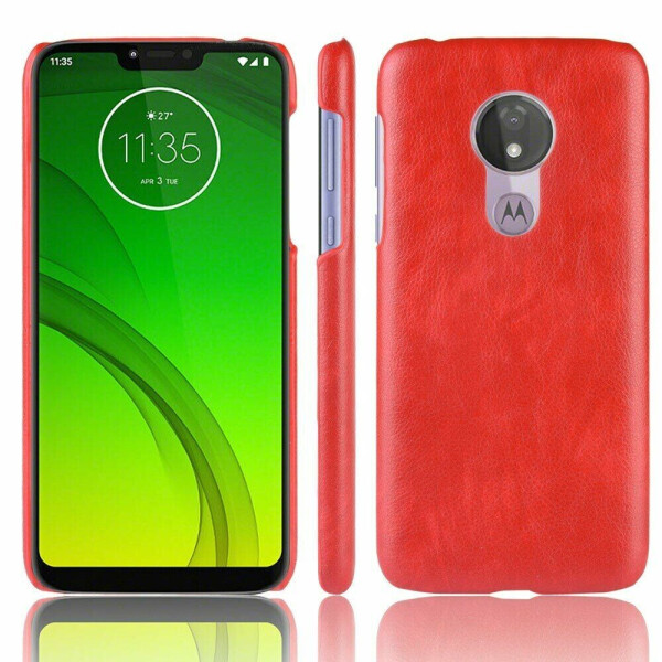 

Защитный чехол Deexe Leather Back Cover для Motorola Moto G7 Power (XT1955) - Red