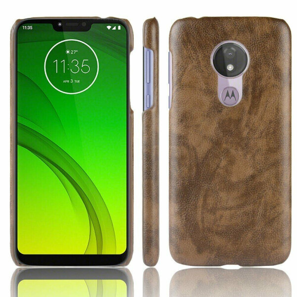 

Защитный чехол Deexe Leather Back Cover для Motorola Moto G7 Power (XT1955) - Brown