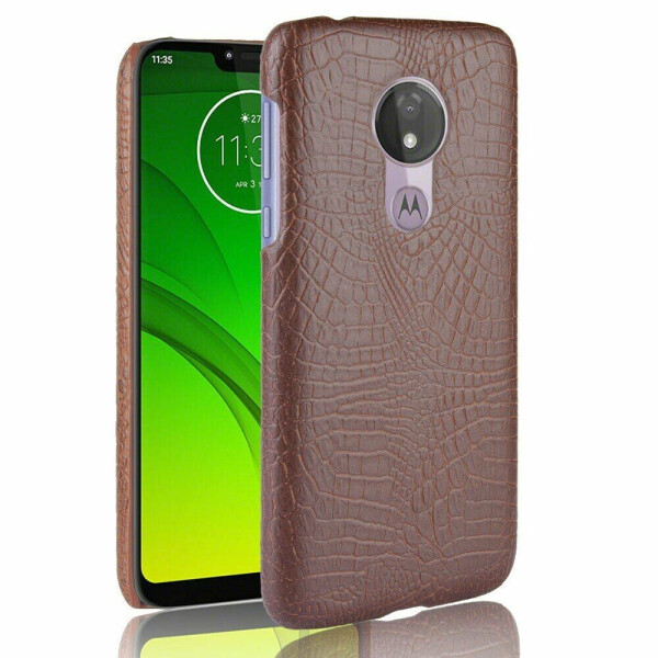

Защитный чехол Deexe Croco Style для Motorola Moto G7 Power (XT1955) - Brown