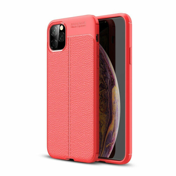 

Защитный чехол Deexe Leather Cover для iPhone 11 Pro Max - Red