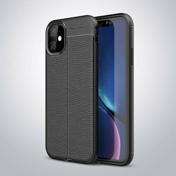 

Защитный чехол Deexe Leather Cover для iPhone 11 - Black