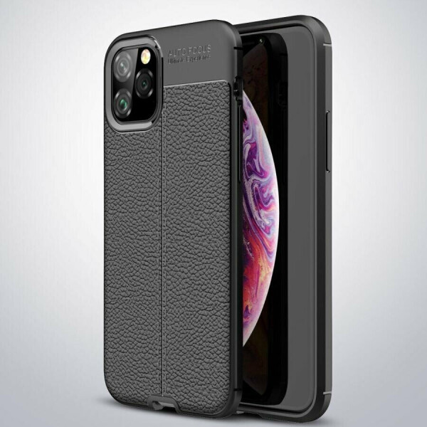 

Защитный чехол Deexe Leather Cover для iPhone 11 Pro - Black