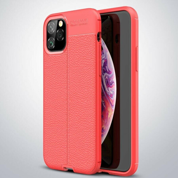 

Защитный чехол Deexe Leather Cover для iPhone 11 Pro - Red