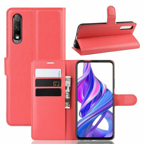 

Чехол-книжка Deexe Book Type для Huawei Honor 9X (Китайская версия) - Red
