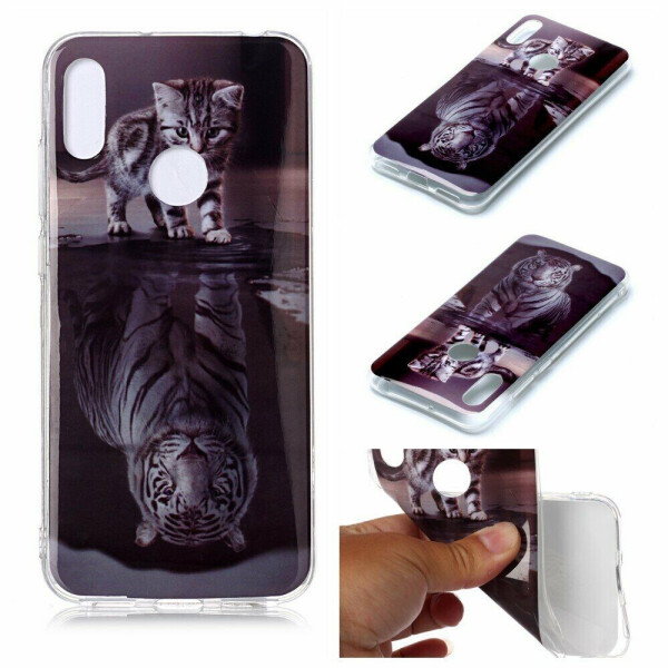 

Силиконовый (TPU) чехол Deexe Life Style для Huawei Y7 (2019) - Cat and Tiger