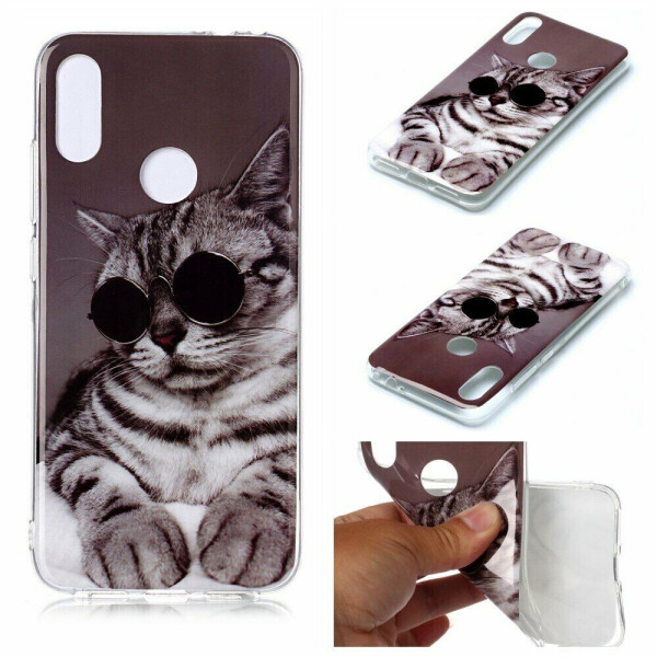 

Силиконовый (TPU) чехол Deexe Life Style для Xiaomi Redmi Note 7 / Note 7 Pro - Cat with Sunglasses