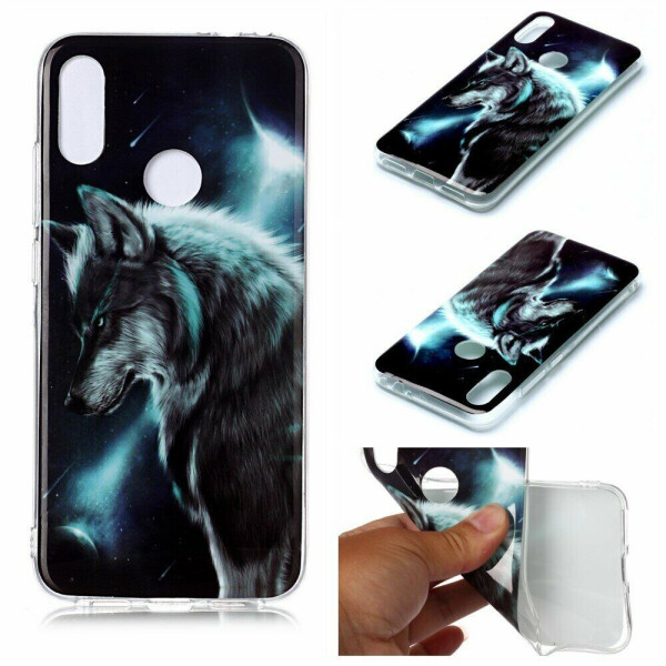 

Силиконовый (TPU) чехол Deexe Life Style для Xiaomi Redmi Note 7 / Note 7 Pro - Wolf