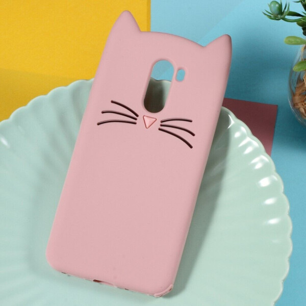 

Силиконовый (TPU) чехол Deexe Cat 3D Series для Xiaomi Poco F1 - Pink