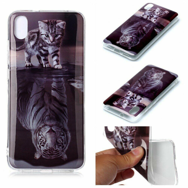 

Силиконовый (TPU) чехол Deexe Life Style для Xiaomi Redmi 7A - Cat and Reflection in Water