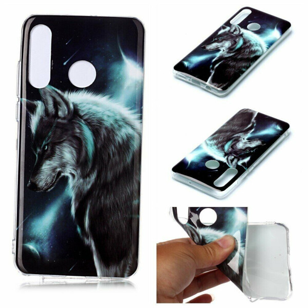 

Силиконовый (TPU) чехол Deexe Life Style для Huawei P30 Lite - Wolf