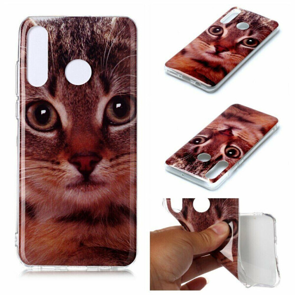 

Силиконовый (TPU) чехол Deexe Life Style для Huawei P30 Lite - Cat Face