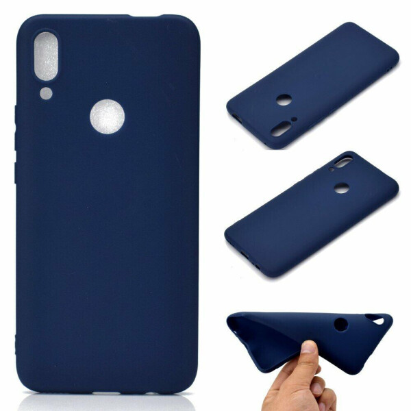 

Силиконовый (TPU) чехол Deexe Matte Case для Huawei P Smart Z - Dark Blue