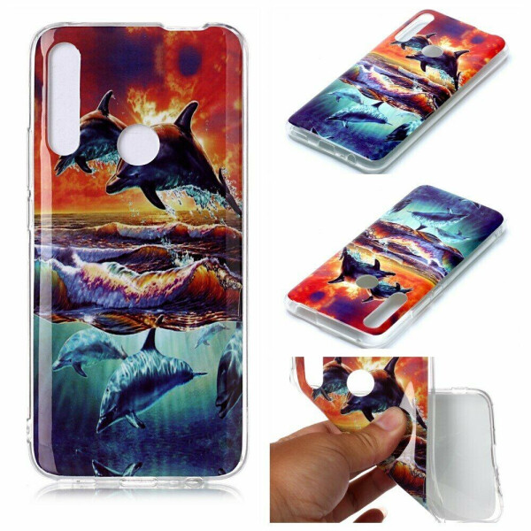 

Силиконовый (TPU) чехол Deexe Life Style для Huawei P Smart Z - Dolphin