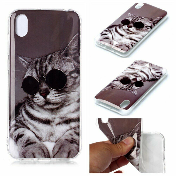 

Силиконовый (TPU) чехол Deexe Life Style для Huawei Y5 (2019) / Honor 8S / Honor 8S Prime - Cat Wearing Glasses