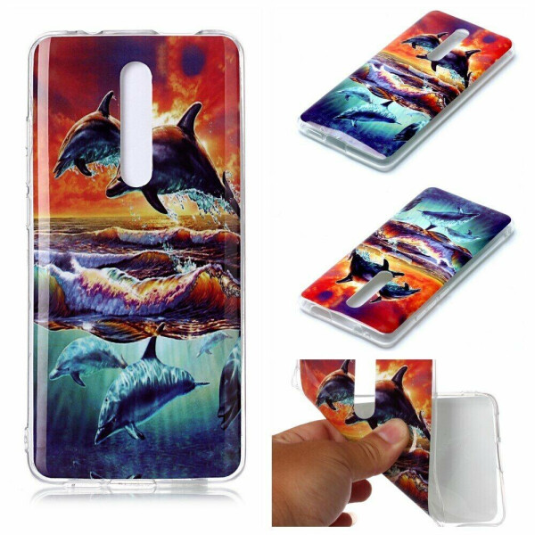 

Силиконовый (TPU) чехол Deexe Life Style для Xiaomi Mi 9T / Mi 9T Pro / Redmi K20 / Redmi K20 Pro - Dolphins