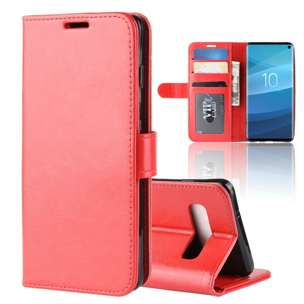 

Чехол-книжка Deexe Wallet Style для Samsung Galaxy S10 - Red