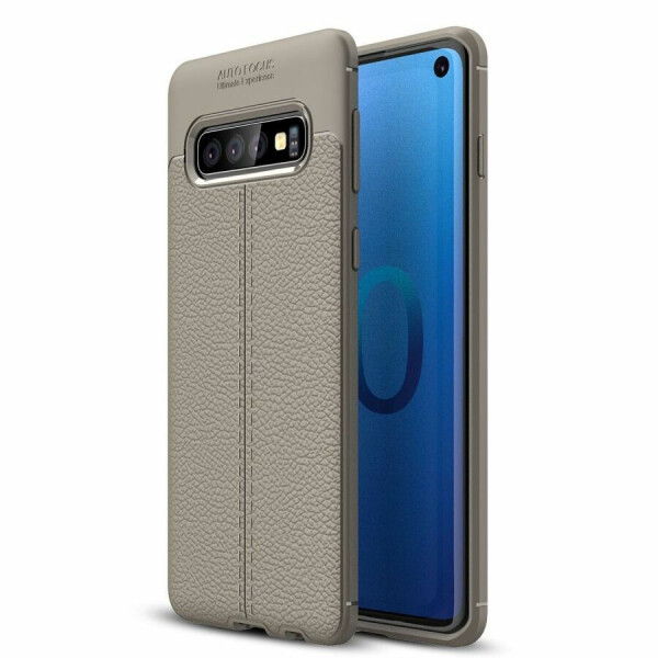 

Защитный чехол Deexe Leather Cover для Samsung Galaxy S10 - Grey