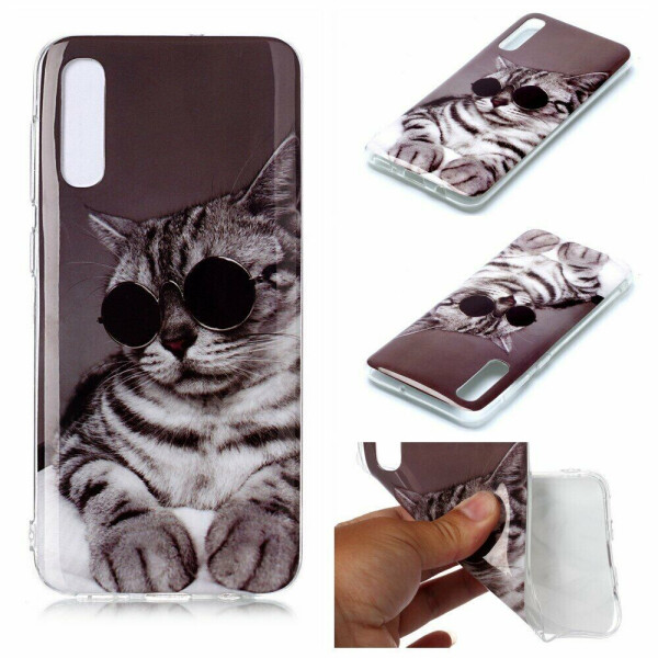 

Силиконовый (TPU) чехол Deexe Life Style для Samsung Galaxy A50 (A505) / A30s (A307) / A50s (A507) - Cat with Sunglasses