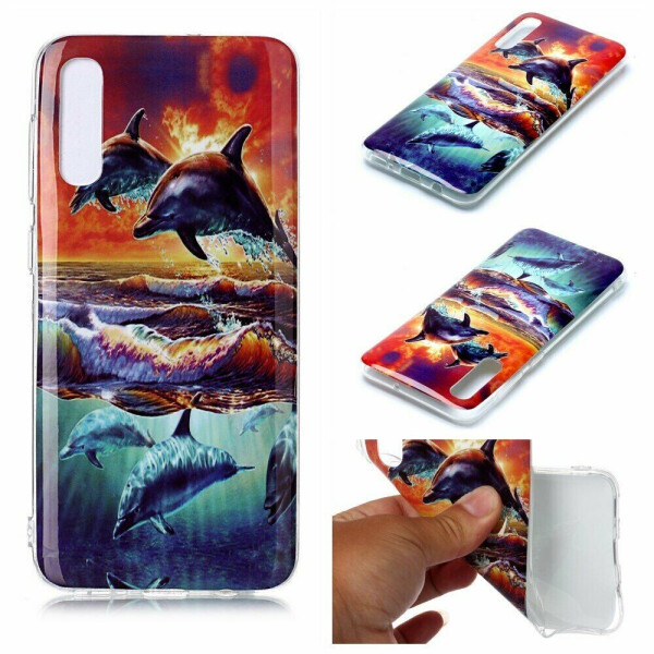 

Силиконовый (TPU) чехол Deexe Life Style для Samsung Galaxy A50 (A505) / A30s (A307) / A50s (A507) - Dolphins