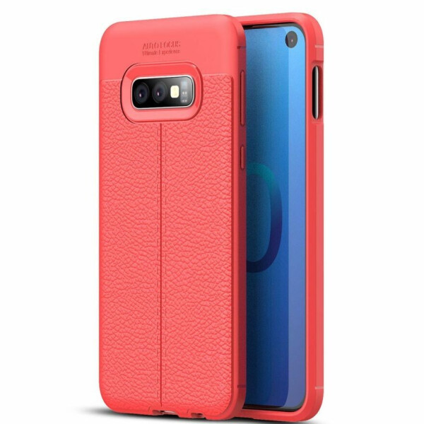 

Защитный чехол Deexe Leather Cover для Samsung Galaxy S10e - Red