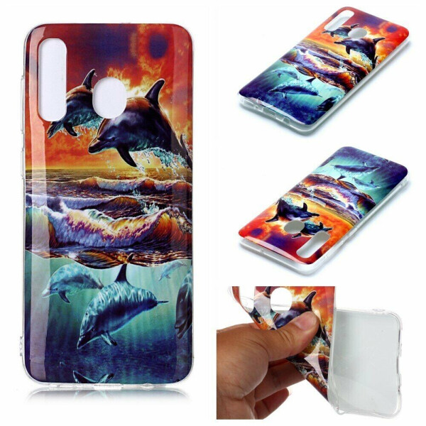 

Силиконовый (TPU) чехол Deexe Life Style для Samsung Galaxy A20 (A205) / A30 (A305) - Dolphin