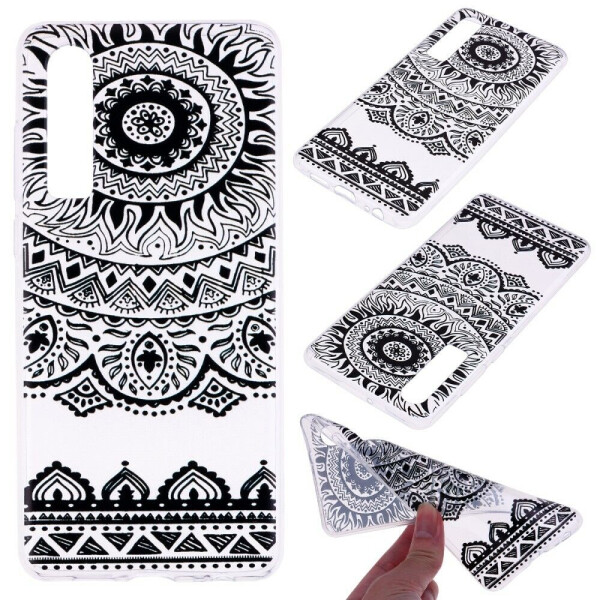 

Силиконовый (TPU) чехол Deexe Pretty Glossy для Huawei P30 - Black Lace