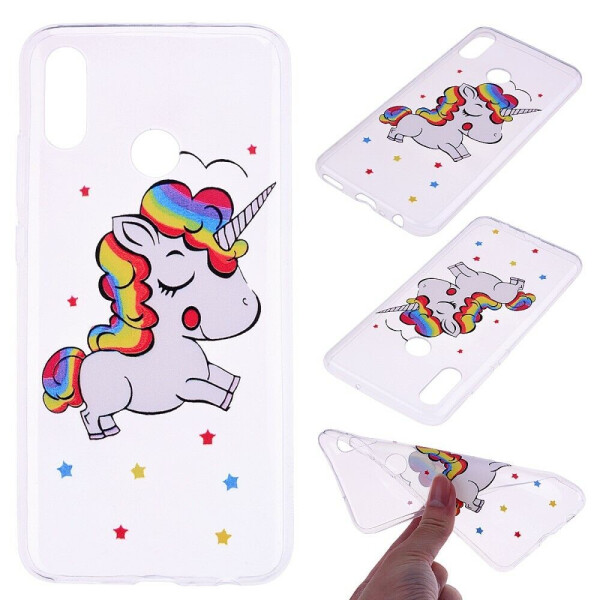 

Силиконовый (TPU) чехол Deexe Pretty Glossy для Huawei Honor 10 Lite - Unicorn