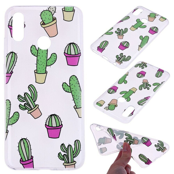 

Силиконовый (TPU) чехол Deexe Pretty Glossy для Huawei Honor 10 Lite - Cactus