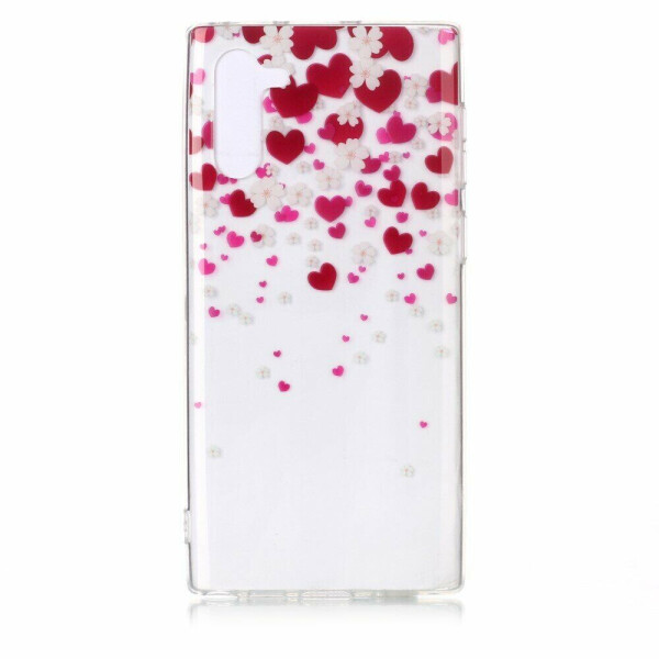 

Силиконовый (TPU) чехол Deexe Pretty Glossy для Samsung Galaxy Note 10 (N970) - Hearts and Flowers