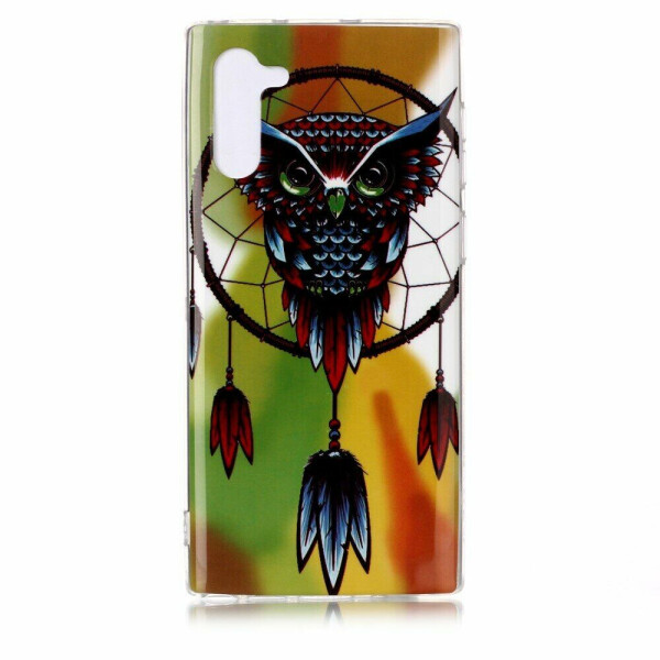 

Силиконовый (TPU) чехол Deexe LumiCase для Samsung Galaxy Note 10 (N970) - Owl on the Dream Catcher