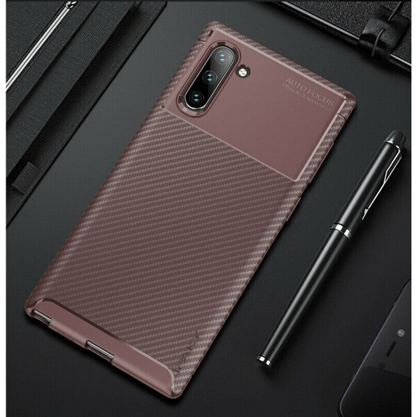

Защитный чехол IPAKY Carbon Fiber для Samsung Galaxy Note 10 (N970) - Brown