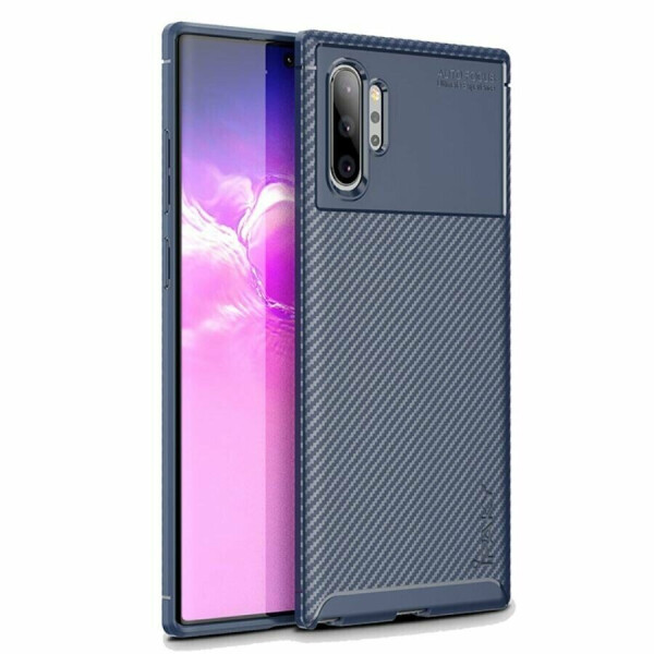 

Защитный чехол IPAKY Carbon Fiber для Samsung Galaxy Note 10+ (N975) - Blue