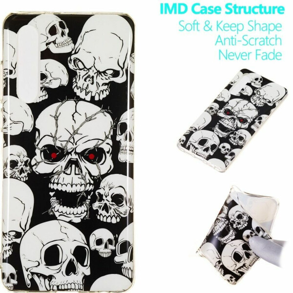 

Силиконовый (TPU) чехол Deexe LumiCase для Huawei P30 - Cool Skulls