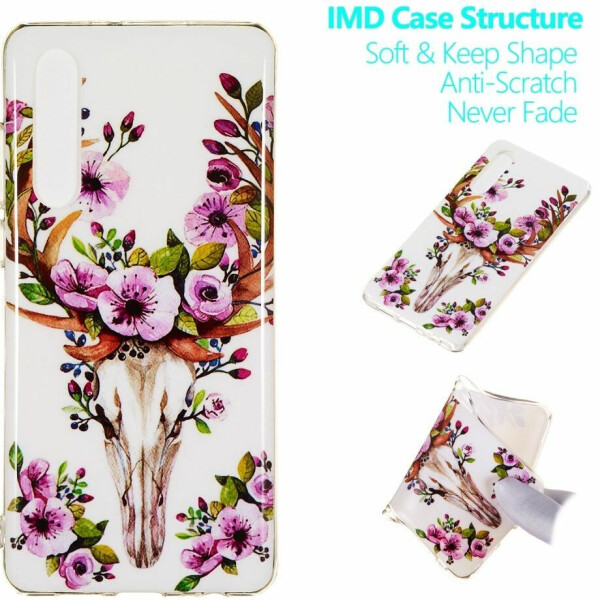 

Силиконовый (TPU) чехол Deexe LumiCase для Huawei P30 - Flowered Elk