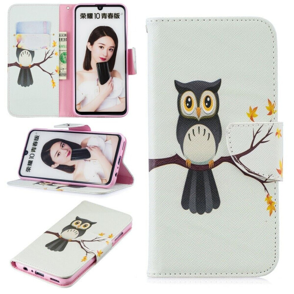 

Чехол-книжка Deexe Color Wallet для Huawei P Smart (2019) / Honor 10 Lite - Owl on the Branch