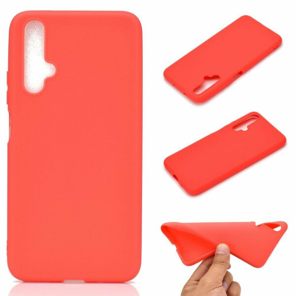 

Силиконовый (TPU) чехол Deexe Matte Case для Huawei Honor 20 / Nova 5T - Red