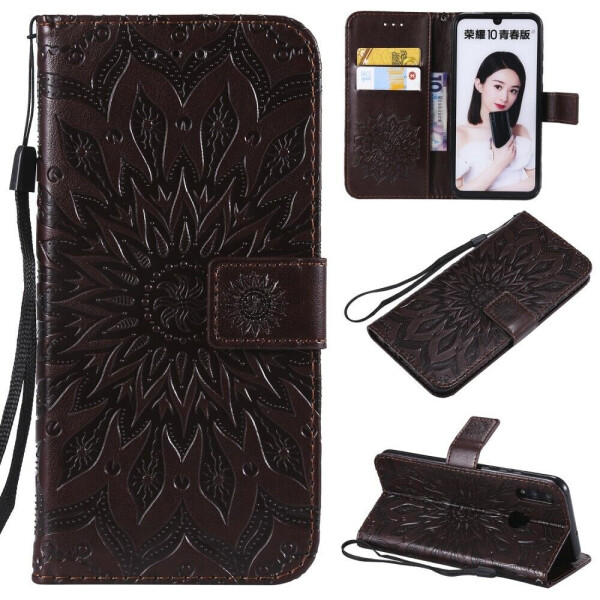 

Чехол-книжка UniCase SunFlower Pattern для Huawei P Smart (2019) / Honor 10 Lite - Brown