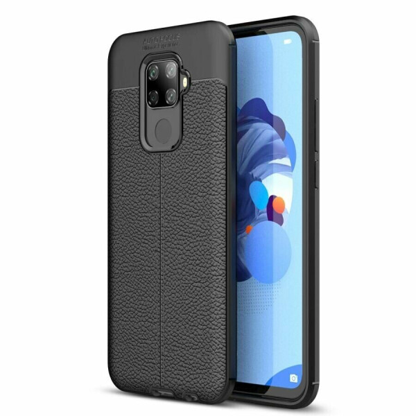 

Защитный чехол Deexe Leather Cover для Huawei Mate 30 Lite - Black