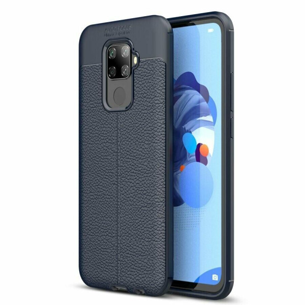 

Защитный чехол Deexe Leather Cover для Huawei Mate 30 Lite - Blue
