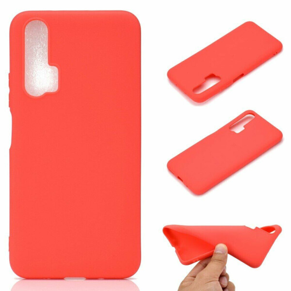 

Силиконовый (TPU) чехол Deexe Matte Case для Huawei Honor 20 Pro - Red