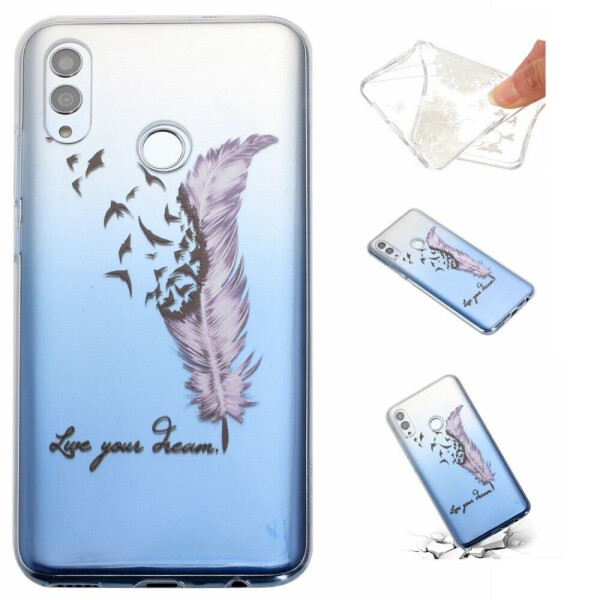 

Силиконовый (TPU) чехол Deexe Life Style для Huawei Honor 10 Lite - Purple Quill Pen