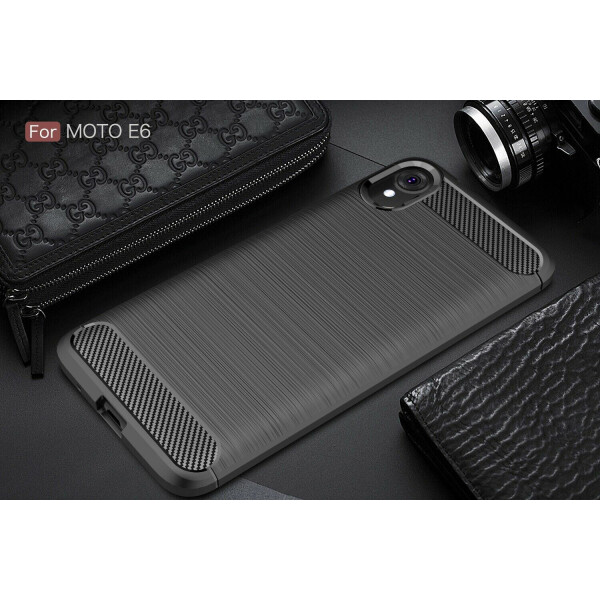 

Защитный чехол UniCase Carbon для Motorola E6 - Black
