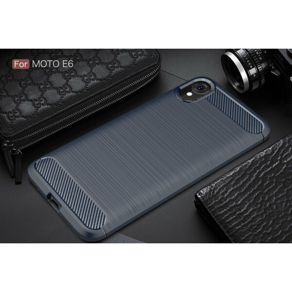 

Защитный чехол UniCase Carbon для Motorola E6 - Dark Blue