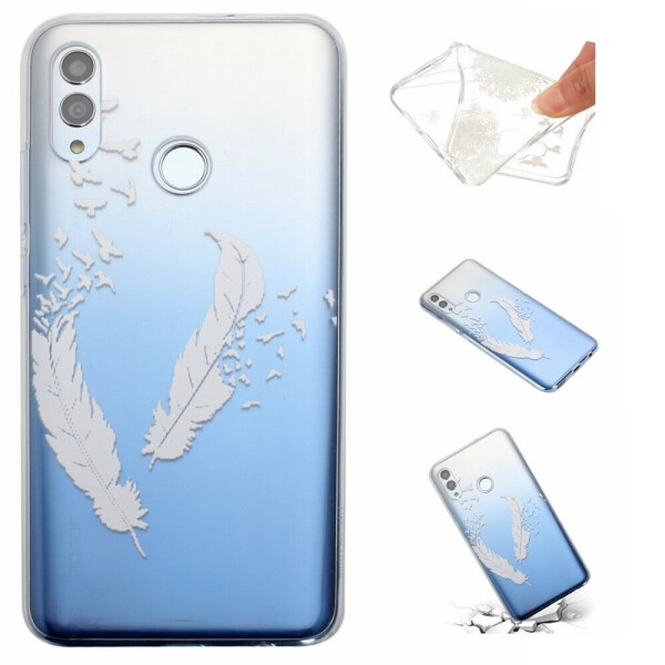 

Силиконовый (TPU) чехол Deexe Life Style для Huawei Honor 10 Lite - White Quill Pen