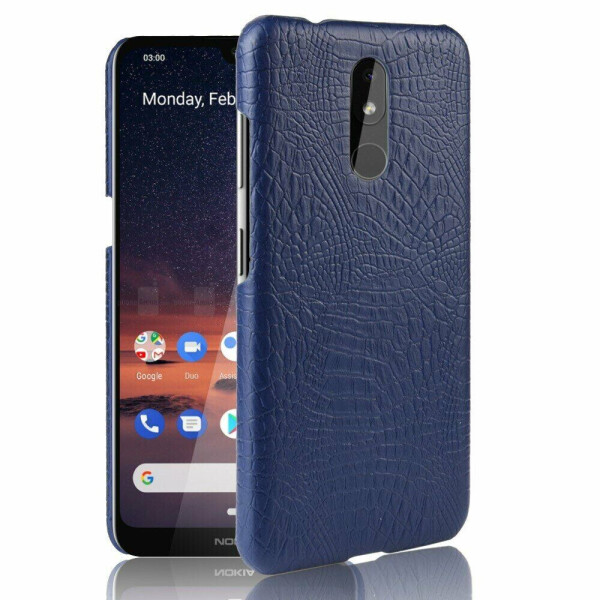 

Защитный чехол Deexe Croco Style для Nokia 3.2 - Dark Blue