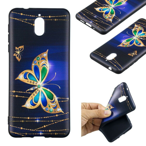 

Силиконовый (TPU) чехол UniCase Color Style для Nokia 3 2018 / Nokia 3.1 - Colorized Butterfly
